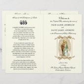 Élégant programme de mariage de masse latine catho (Devant / Derrière)