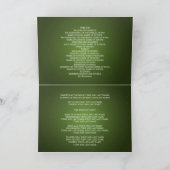 Élégant programme de mariage de Noël Gold Green (Intérieur)
