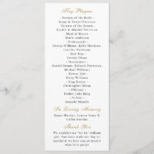 Élégant programme de mariage de plage de palmiers  (Dos)