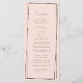 Élégant programme de mariage de réception de brous (Devant)