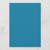 Élégant programme de mariage de script - Bleu (Dos)