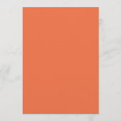 Élégant programme de mariage de script - Orange (Dos)