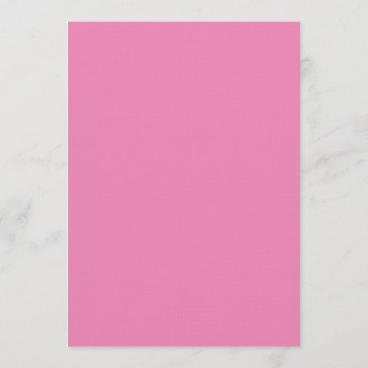 Élégant programme de mariage de script - rose (Dos)