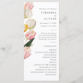 Élégant programme de mariage des tulipes (Devant)