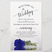 Élégant programme de mariage du Rose Royal Blue (Devant)