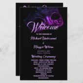 Élégant programme de mariage du soir (Devant / Derrière)