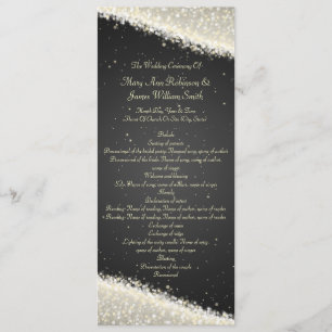 Élégant programme de mariage éblouissant éclabouss