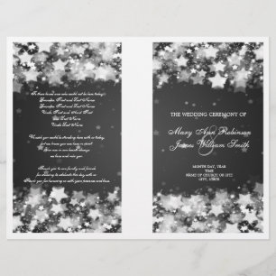Élégant programme de mariage Éblouissant étoiles N