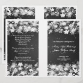 Élégant programme de mariage Éblouissant étoiles N (Devant / Derrière)