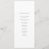 Élégant programme de mariage en or rose monogramme (Dos)