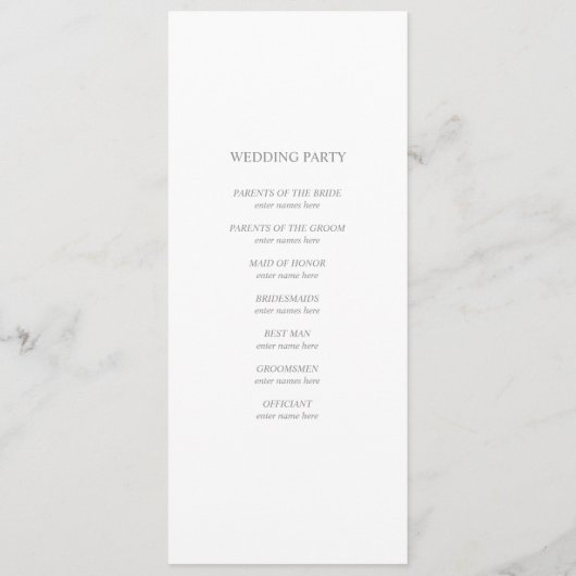 Élégant programme de mariage en or rose monogramme (Dos)