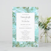 Élégant programme de mariage en pierre de taille e (Debout devant)