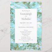 Élégant programme de mariage en pierre de taille e (Devant)