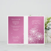 Élégant programme de mariage Été Étincelle Rose ro (Debout devant)