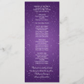 Élégant programme de mariage étincelant vague viol (Dos)