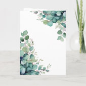 Élégant programme de mariage Feuille d'aquarelle (Dos)