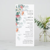 Élégant programme de mariage fleur sauvage eucalyp (Debout devant)