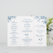 Élégant programme de mariage Fleurs Françaises Ble (Debout devant)