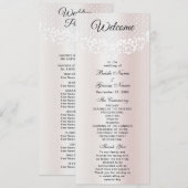Élégant programme de mariage floral dentelle blanc (Devant / Derrière)