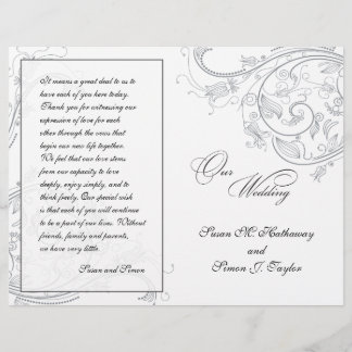Élégant programme de mariage floral en eau douce