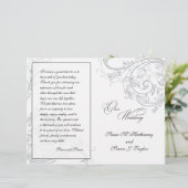 Élégant programme de mariage floral en eau douce (Debout devant)