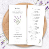 Élégant programme de mariage floral Lilac
