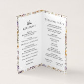 Élégant programme de mariage floral violet clair (Inside)
