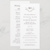 Élégant programme de mariage forestier (Devant / Derrière)