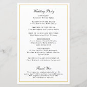 Élégant Programme de Mariage Formel avec Monogramm (Dos)