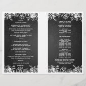 Élégant programme de mariage Fruit victorien Noir (Dos)