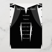 Élégant programme de mariage gay Real Gold Foil (Verso)