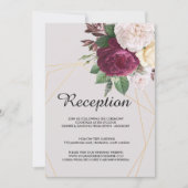 Élégant programme de mariage géométrique doré (Devant)