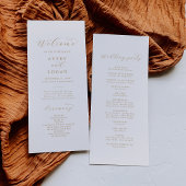 Élégant programme de mariage Gold Script