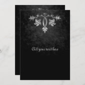 Élégant programme de mariage gothique foncé romanc (Devant / Derrière)