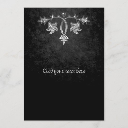 Élégant programme de mariage gothique foncé romanc (Devant)