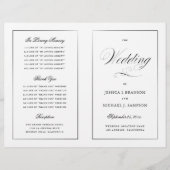 Élégant programme de mariage Grand mariage (Devant)