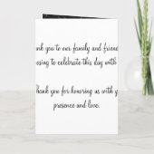 Élégant programme de mariage Hiver Étincelle Noire (Dos)