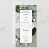 Élégant programme de mariage Hydrangée blanche (Devant)