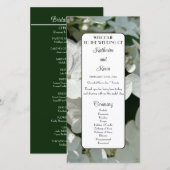 Élégant programme de mariage Hydrangée blanche (Devant / Derrière)