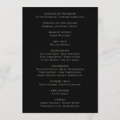 Élégant programme de mariage indien mandala noir b (Dos)