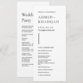 Élégant Programme de Mariage Islamique Moderne Min (Devant / Derrière)