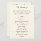 Élégant programme de mariage ivoirien (Devant / Derrière)