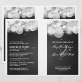 Élégant programme de mariage Lumineuse et Étincela (Devant / Derrière)