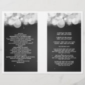 Élégant programme de mariage Lumineuse et Étincela (Dos)