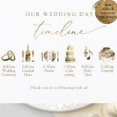 Élégant programme de mariage minimal avec timeline