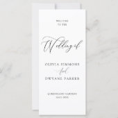 Élégant programme de mariage minimal moderne et in (Devant)