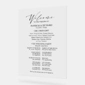 Élégant Programme de Mariage Minimaliste Calligrap (Angle)