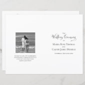 Élégant programme de mariage Modèle noir et blanc (Devant / Derrière)