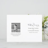 Élégant programme de mariage Modèle noir et blanc (Debout devant)