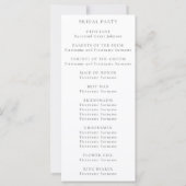 Élégant programme de mariage monogramme floral bor (Dos)